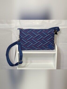 IHKWIP Triple Entry Quilted Crossbody in the "Patriotic Navy"- NWT